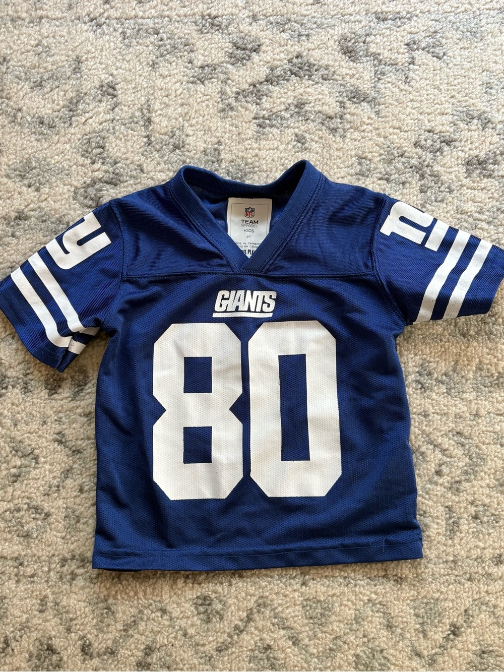 Giants Kids' Blue #80 Football Jersey